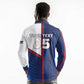 Custom Cape Verde Football Long Sleeve Polo Shirt Unique Style - African Pride