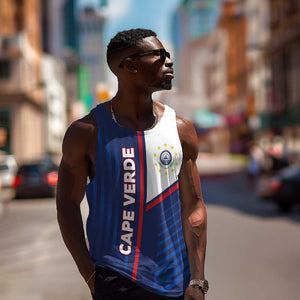 Custom Cape Verde Football Men Tank Top Unique Style - African Pride