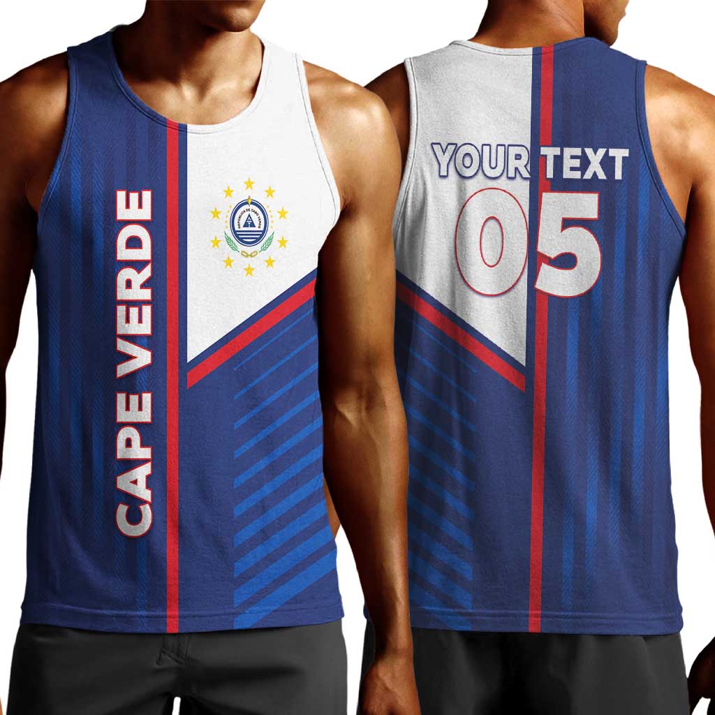 Custom Cape Verde Football Men Tank Top Unique Style - African Pride