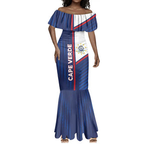 Custom Cape Verde Football Mermaid Dress Unique Style - African Pride