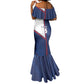 Custom Cape Verde Football Mermaid Dress Unique Style - African Pride