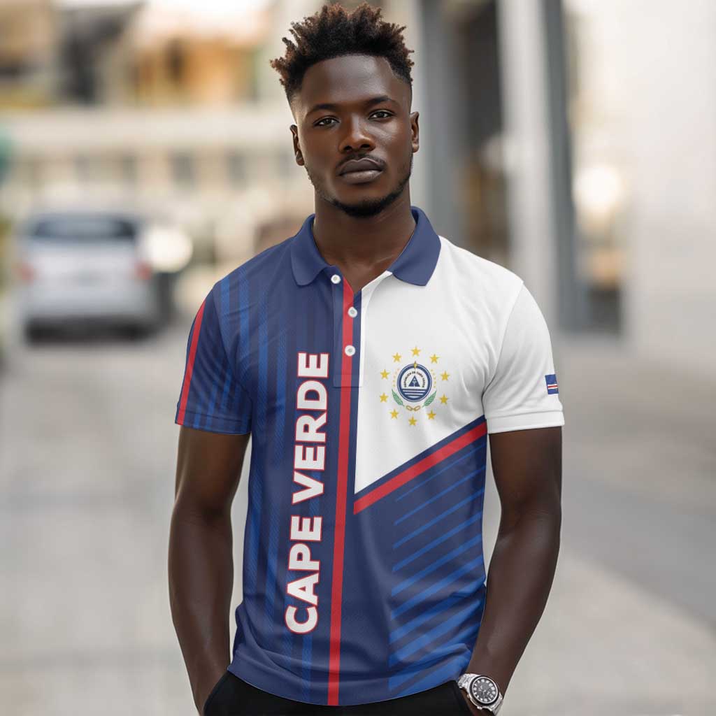 Custom Cape Verde Football Polo Shirt Unique Style - African Pride