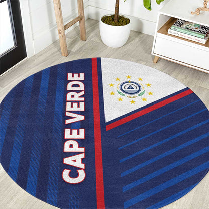 Cape Verde Football Round Carpet Unique Style - African Pride
