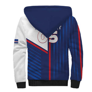 Custom Cape Verde Football Sherpa Hoodie Unique Style - African Pride
