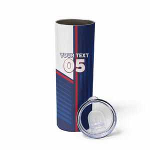 Custom Cape Verde Football Skinny Tumbler Unique Style - African Pride