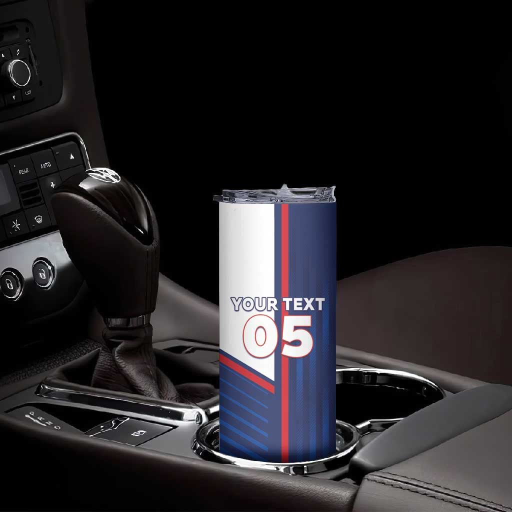 Custom Cape Verde Football Skinny Tumbler Unique Style - African Pride