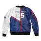 Custom Cape Verde Football Sleeve Zip Bomber Jacket Unique Style - African Pride