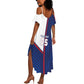 Custom Cape Verde Football Summer Maxi Dress Unique Style - African Pride