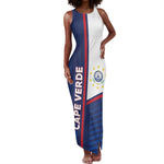Custom Cape Verde Football Tank Maxi Dress Unique Style - African Pride