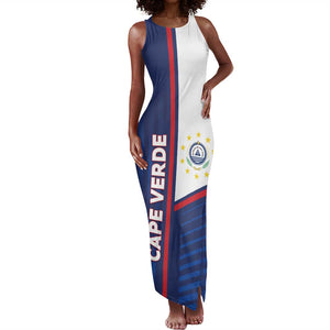 Custom Cape Verde Football Tank Maxi Dress Unique Style - African Pride