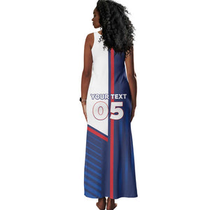 Custom Cape Verde Football Tank Maxi Dress Unique Style - African Pride