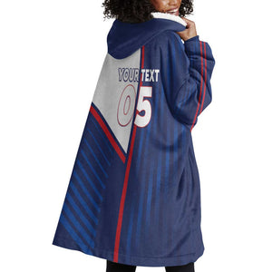 Custom Cape Verde Football Wearable Blanket Hoodie Unique Style - African Pride