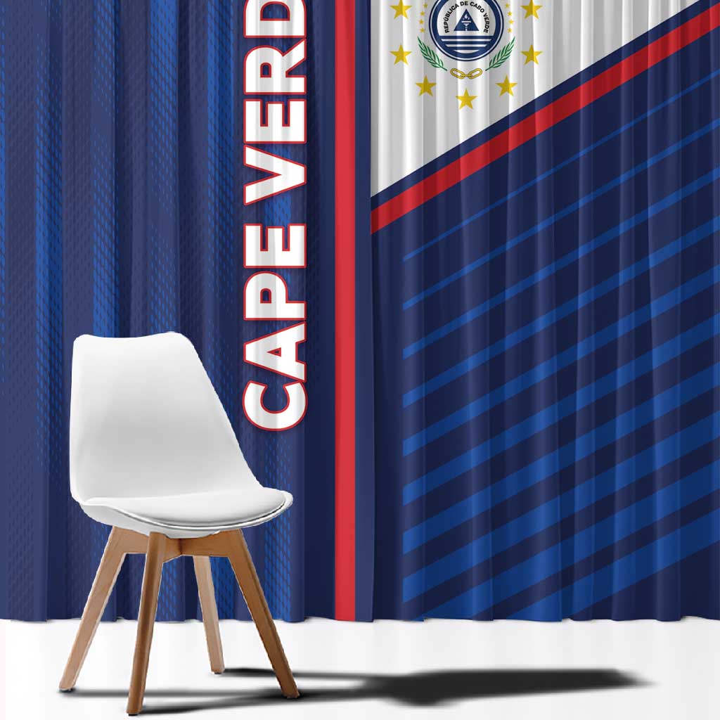 Cape Verde Football Window Curtain Unique Style - African Pride