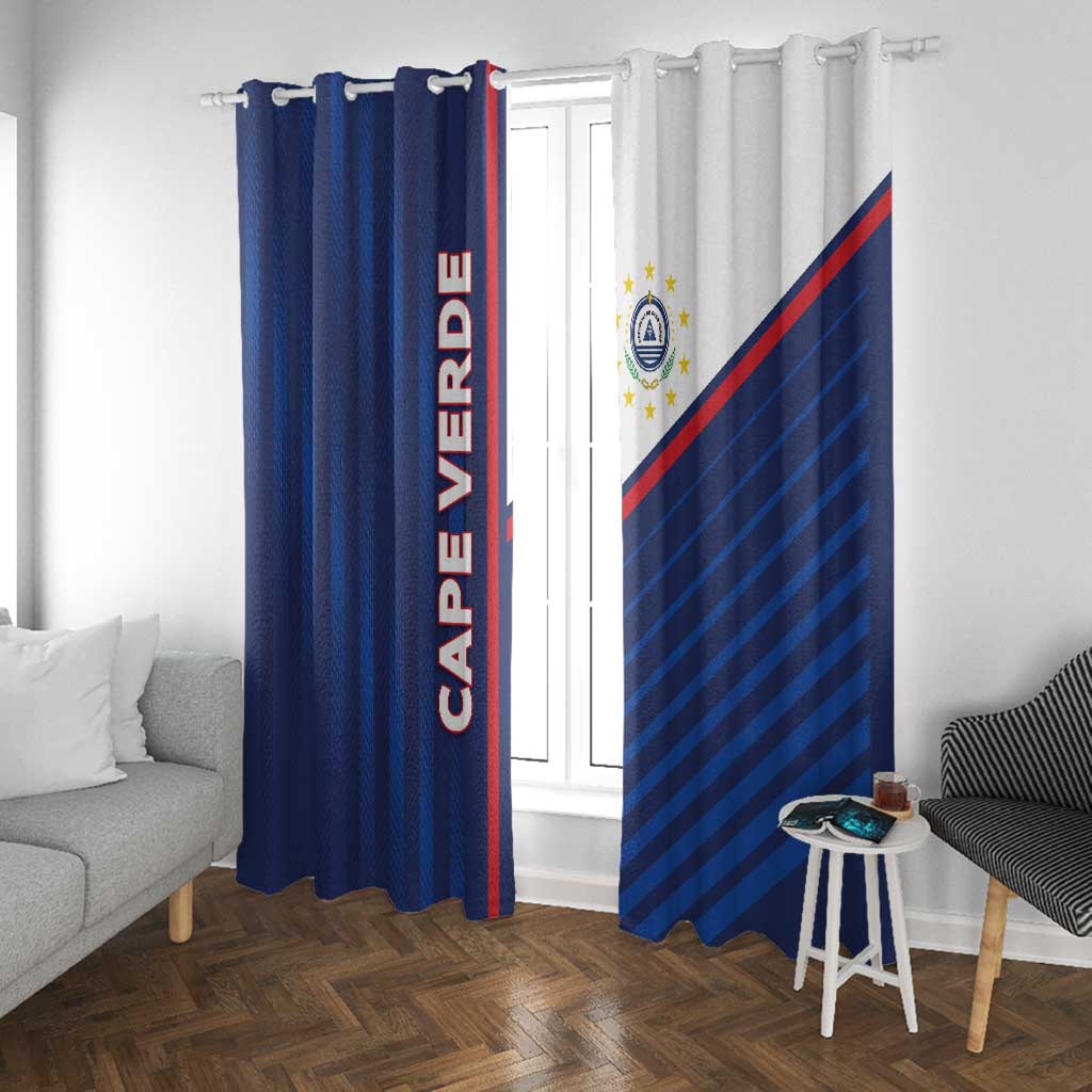 Cape Verde Football Window Curtain Unique Style - African Pride