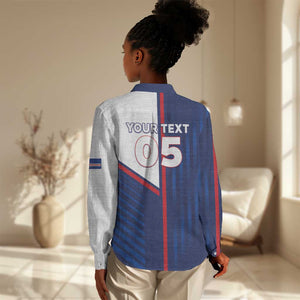 Custom Cape Verde Football Women Casual Shirt Unique Style - African Pride