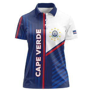 Custom Cape Verde Football Women Polo Shirt Unique Style - African Pride