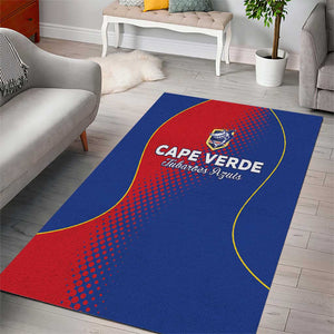 Cape Verde Football Area Rug Blue Sharks Make History - African Pride