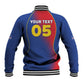 Custom Cape Verde Football Baseball Jacket Blue Sharks Make History - African Pride