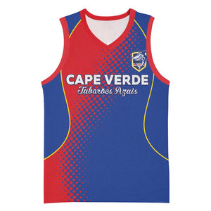 Custom Cape Verde Football Basketball Jersey Blue Sharks Make History - African Pride