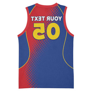 Custom Cape Verde Football Basketball Jersey Blue Sharks Make History - African Pride