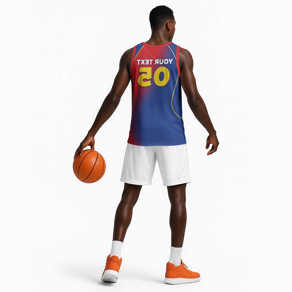 Custom Cape Verde Football Basketball Jersey Blue Sharks Make History - African Pride