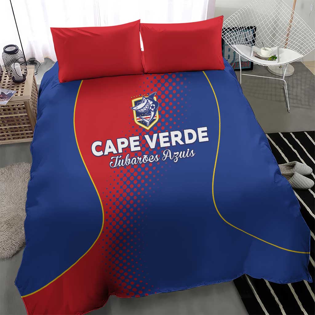 Cape Verde Football Bedding Set Blue Sharks Make History - African Pride