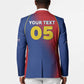 Custom Cape Verde Football Blazer Blue Sharks Make History