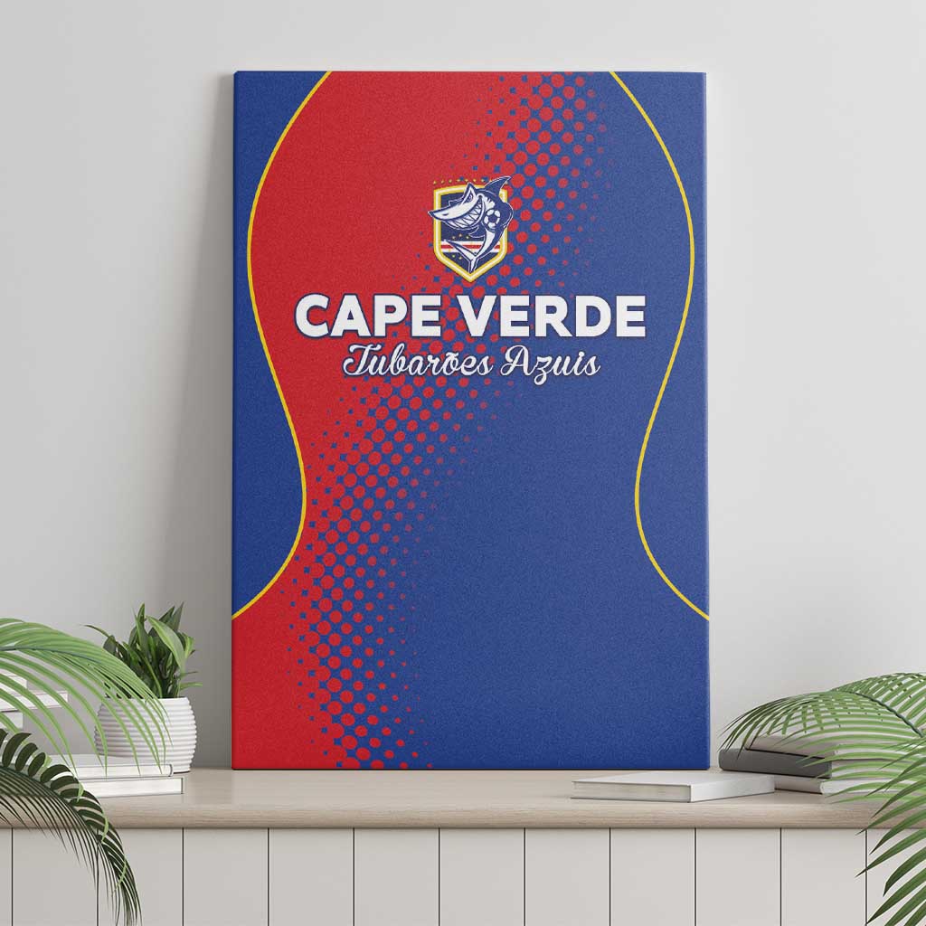 Cape Verde Football Canvas Wall Art Blue Sharks Make History - African Pride