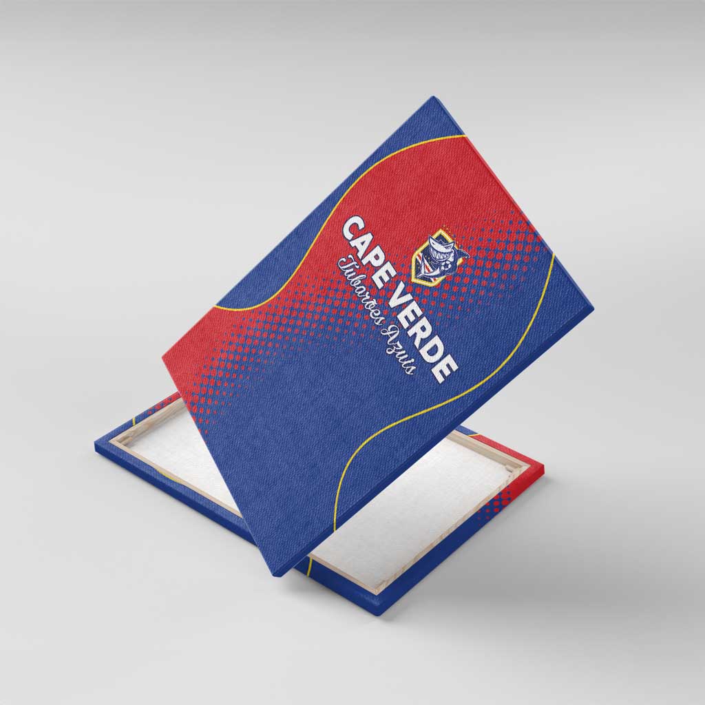 Cape Verde Football Canvas Wall Art Blue Sharks Make History - African Pride