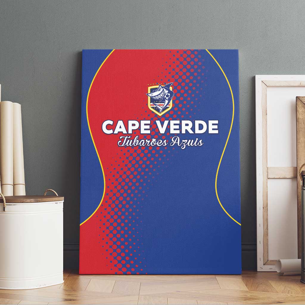 Cape Verde Football Canvas Wall Art Blue Sharks Make History - African Pride