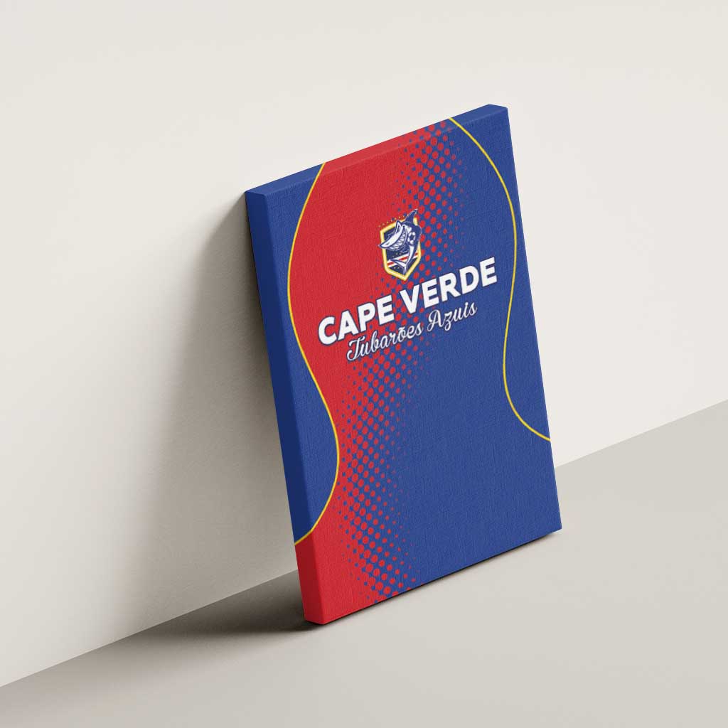 Cape Verde Football Canvas Wall Art Blue Sharks Make History - African Pride