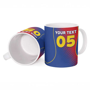 Custom Cape Verde Football Ceramic Mug Blue Sharks Make History