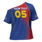 Custom Cape Verde Football Cross Shoulder Shirt Blue Sharks Make History