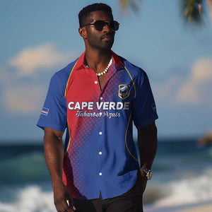 Custom Cape Verde Football Hawaiian Shirt Blue Sharks Make History - African Pride