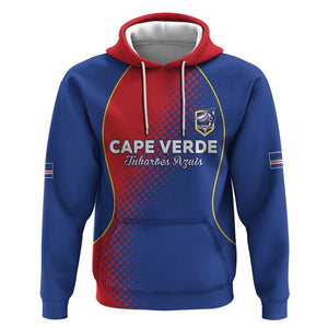 Custom Cape Verde Football Hoodie Blue Sharks Make History - African Pride