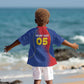 Custom Cape Verde Football Kid Hawaiian Shirt Blue Sharks Make History - African Pride