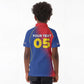 Custom Cape Verde Football Kid Polo Shirt Blue Sharks Make History - African Pride
