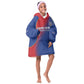 Custom Cape Verde Football Kid Wearable Blanket Hoodie Blue Sharks Make History - African Pride