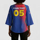 Custom Cape Verde Football Kimono Sleeve Blouse Blue Sharks Make History