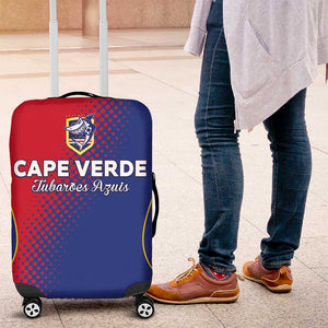 Cape Verde Football Luggage Cover Blue Sharks Make History - African Pride