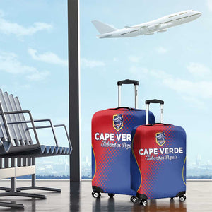 Cape Verde Football Luggage Cover Blue Sharks Make History - African Pride
