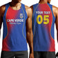 Custom Cape Verde Football Men Tank Top Blue Sharks Make History - African Pride