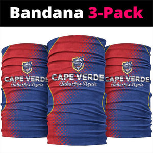 Cape Verde Football Neck Gaiter Blue Sharks Make History - African Pride