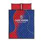 Cape Verde Football Quilt Bed Set Blue Sharks Make History - African Pride