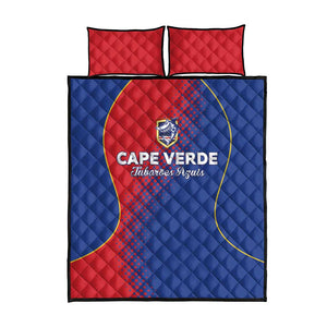 Cape Verde Football Quilt Bed Set Blue Sharks Make History - African Pride