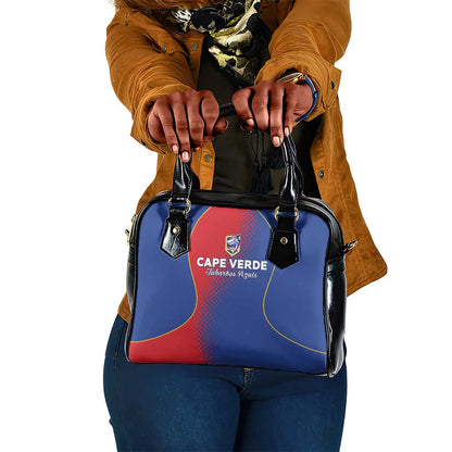 Cape Verde Football Shoulder Handbag Blue Sharks Make History - African Pride