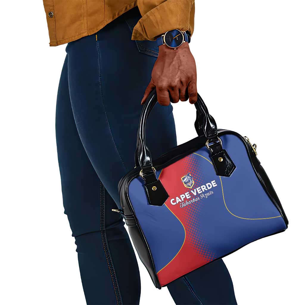 Cape Verde Football Shoulder Handbag Blue Sharks Make History - African Pride