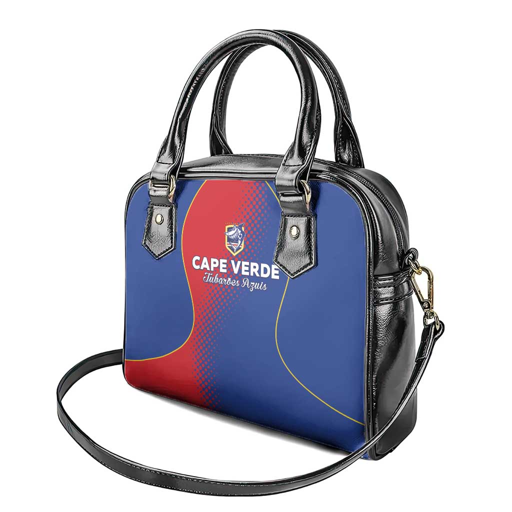 Cape Verde Football Shoulder Handbag Blue Sharks Make History - African Pride
