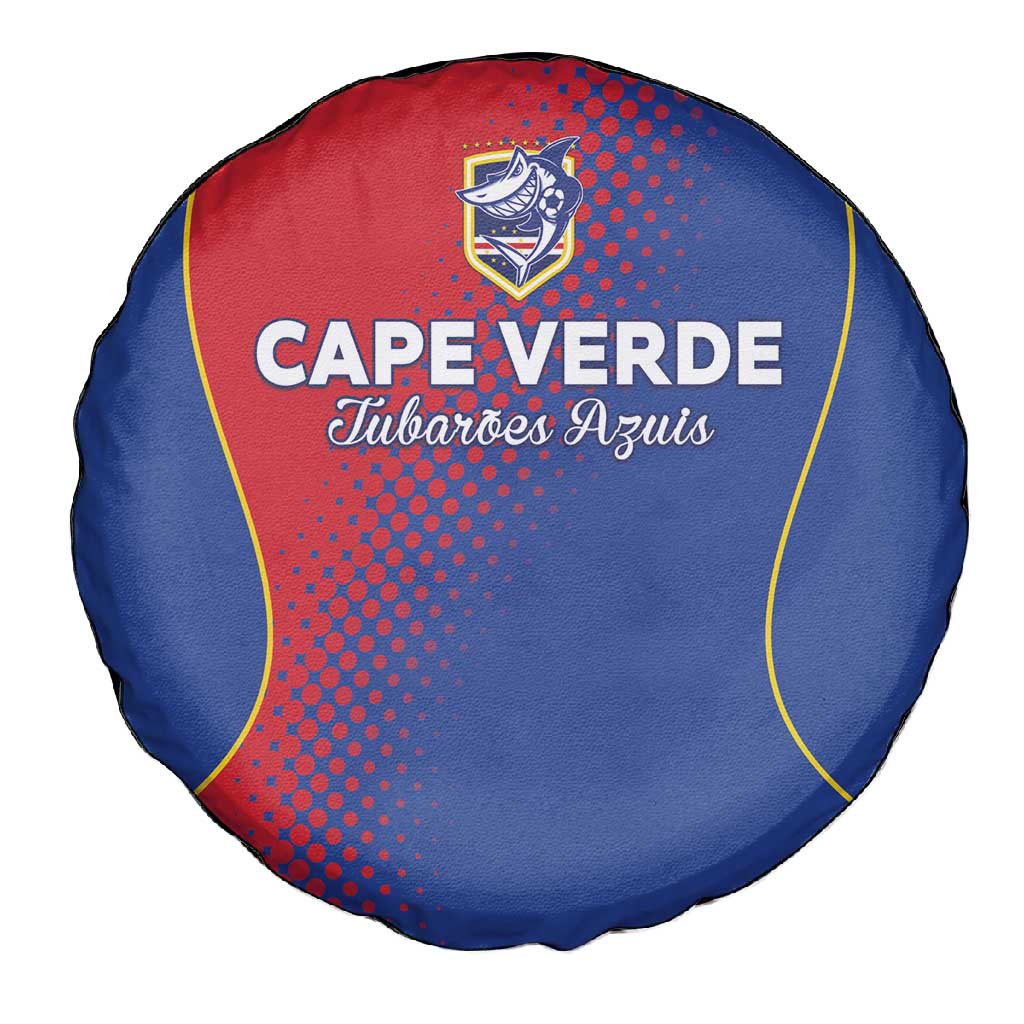 Cape Verde Football Spare Tire Cover Blue Sharks Make History - African Pride