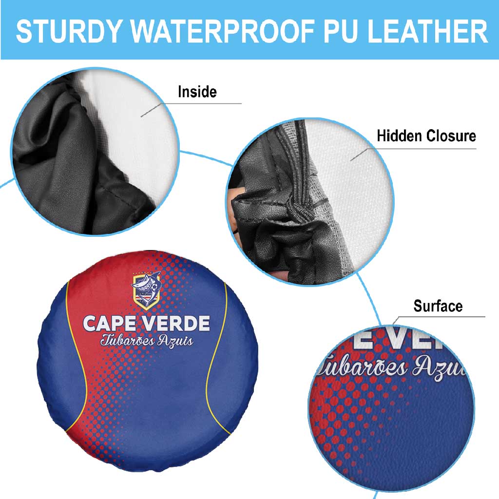Cape Verde Football Spare Tire Cover Blue Sharks Make History - African Pride